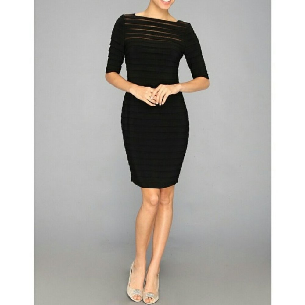 Adrianna Papell Bodycon Black Dress Size 2